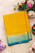 Pure Mysore Crepe Silk Saree-Yellow And Tealblue-PA22436