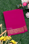 Pure Mysore Crepe Silk Saree-Gandaberuna Self- Mejentapink-PA29132