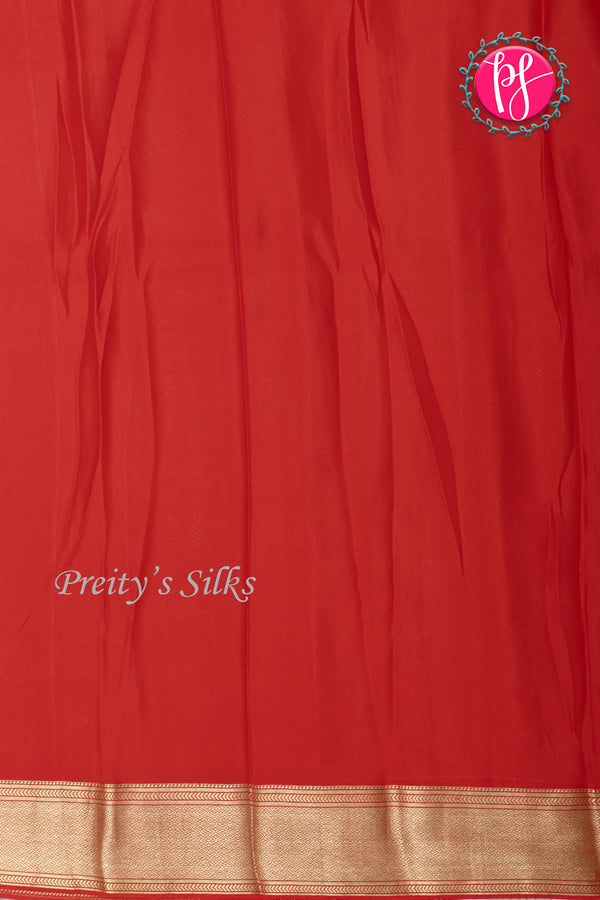 Pure Designer Crepe Silk Saree-Red-PA20203