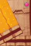 Half Pure Kanchipuram Silk Saree-Mustardyellow And Maroon-PA25793