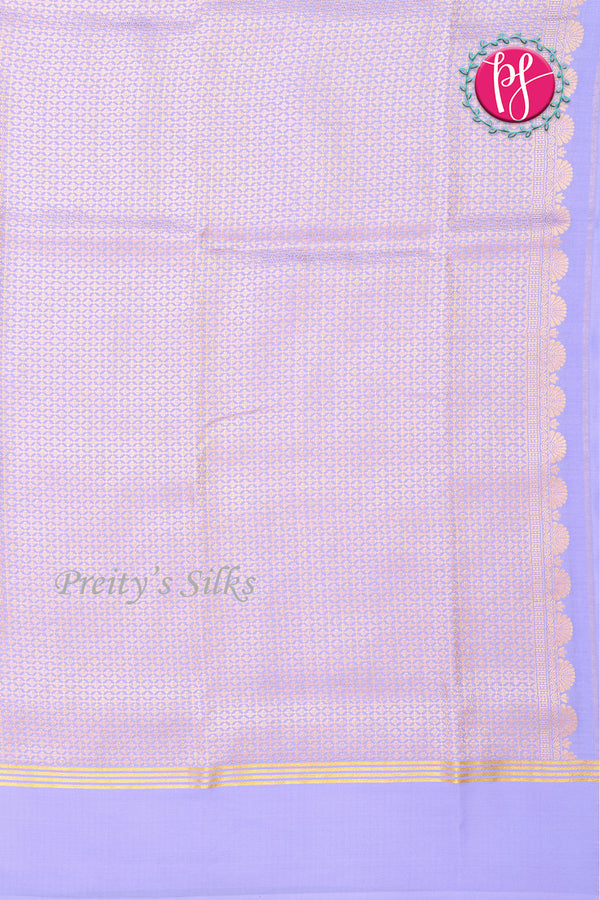 Pure Mysore Crepe Silk Saree Contrast PlainBorder -Green And Lightlavender-PA10788