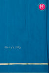 Pure Mysore Crepe Silk Saree-Tealblue-PA19482