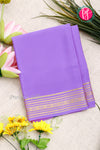 Pure Mysore Crepe Silk Saree-Lavender-PA35304