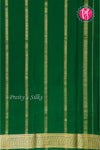 Pure Mysore Crepe Silk Saree -Orange And Bottlegreen-PF82724
