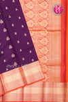 Pure Kanchipuram Silk Saree-Purple And Orange-PF75907