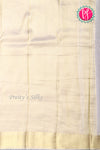 Pure Designer Crepe Silk Saree-Creme-PA20203