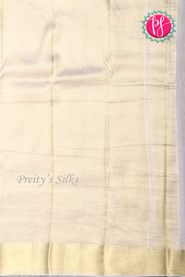 Pure Designer Crepe Silk Saree-Creme-PA20203