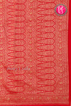 Pure Banarasi Crepe Silk Saree-Red-PA22100