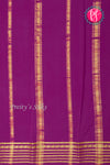 Pure Mysore Crepe Silk Saree-Green And Purple-PA26302