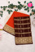 Pure Mysore Crepe Silk Saree-Rustorange And Chocolatebrown-PA46832