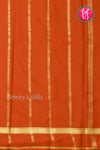 Pure Mysore Crepe Silk Saree-Rust-PA21800