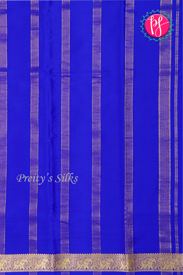 Pure Mysore Crepe Silk Saree-Royalblue-PA19804