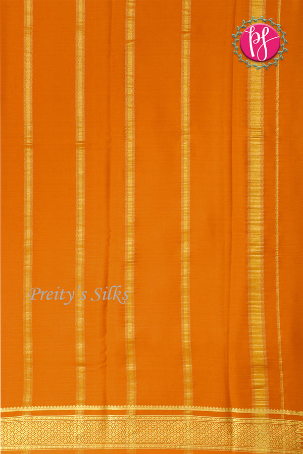 Pure Mysore Crepe Silk Saree -Mustardyellow-PA84140