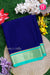 Pure Mysore Crepe Silk Saree-Navyblue And Seablue-PA28744
