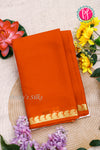Pure Mysore Crepe Silk Saree-Orange-PA21766