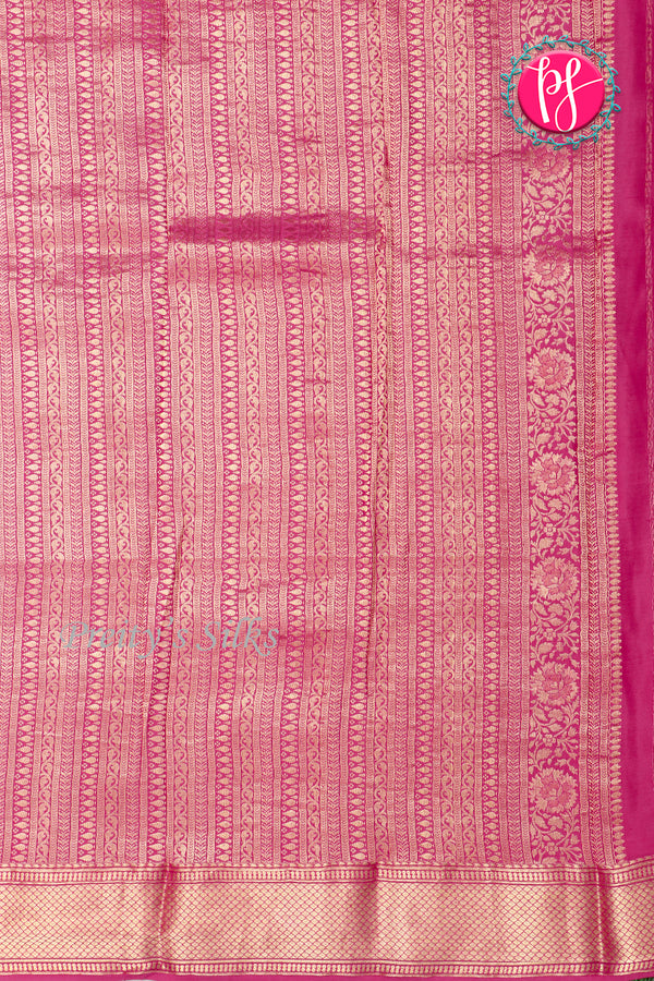 PURE KADDI BANARASI GEORGETTE SILK SAREE-Pastelpink-PA23868