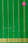 Pure Mysore Crepe Silk Saree -Pink And Green-PF82724