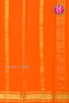 Pure Mysore Crepe Silk Saree -Black And Orange pink-PA01234