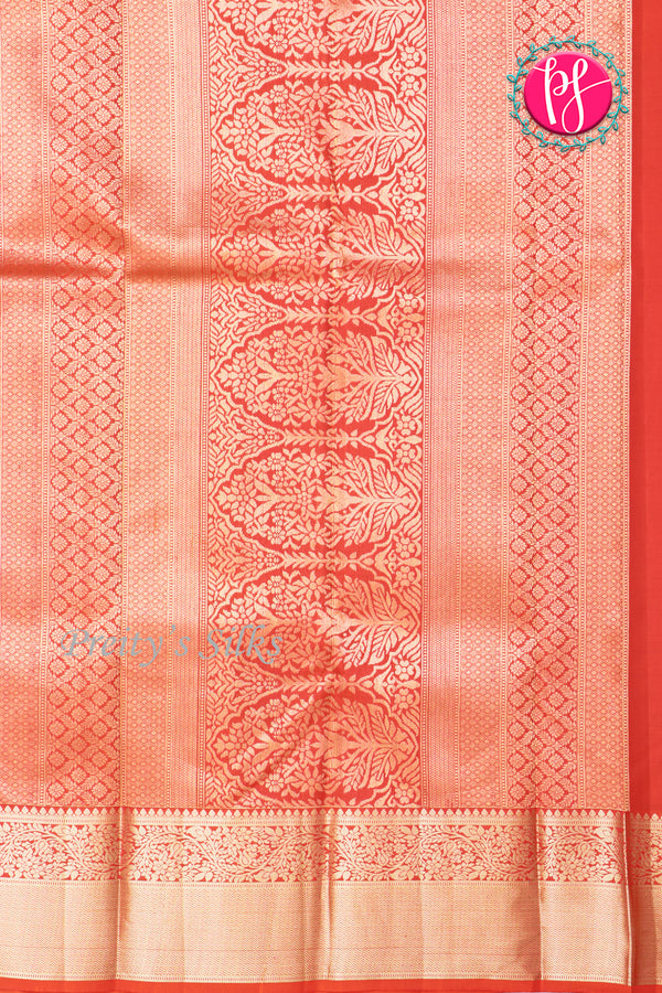 Pure Brocade Kanchipuram Silk Saree-Red-PA24536