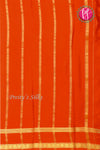 Pure Mysore Crepe Silk Saree -Light Green And Orange-PF82479