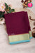 Pure Mysore Crepe Silk Saree-Deep Marron And Iceblue-PA22316