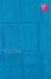 Pure Pochampally Soft Silk saree - Olive Green - Sky Blue-PF38076