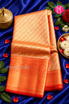 Pure Brocade Kanchipuram Silk Saree-Orange-PA26193