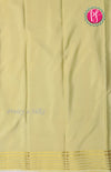Pure Mysore Crepe Silk Saree-Bottlegreen And Cream-PF66927