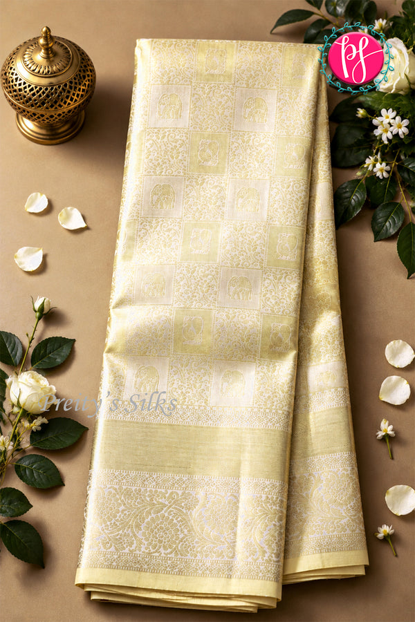 Pure Brocade Kanchipuram Silk Saree-PA24536
