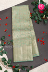 Pure Brocade Kanchipuram Silk Saree-Pistagreen-PA24535