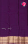 Half Kanchipuram Silk Saree-Rust Orange With Deep Purple-PF68675