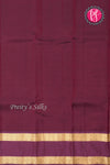 Half Pure Kanchipuram Silk Saree-Honey With Wine-PF81363