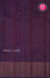 Pure Kanchipuram Silk Saree-Rust Orange With Deep Purple-PF68716