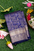 Pure Brocade Kanchipuram Silk Saree-Blue-PA24535