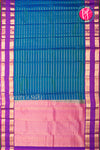 Pure Kanchipuram Silk Saree-Blue And Purple-PA20294