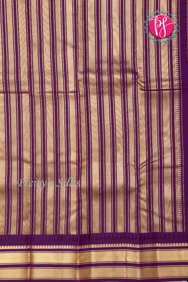 Half Pure Kanchipuram Silk Saree-Lavender And Purple-PF82198