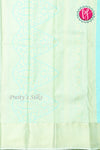 Half Pure Kanchipuram Silk Saree-Red And Skyblue-PF60538