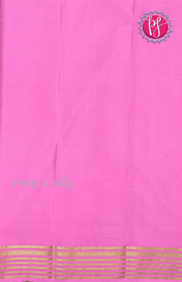 Pure Mysore Crepe Silk Saree-Mejentapink And Lightpink-PF66916