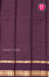 Half Pure Kanchipuram Silk Saree-Rust Orange with Deep Purple-PF68724