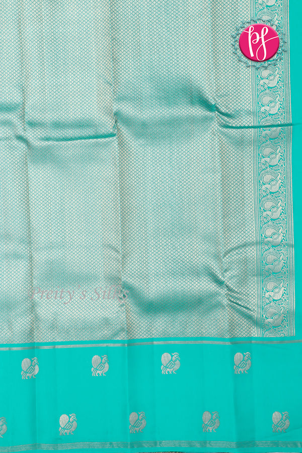 Pure Kanchipuram Silk Saree-Deepblue And Seablue-PF82173