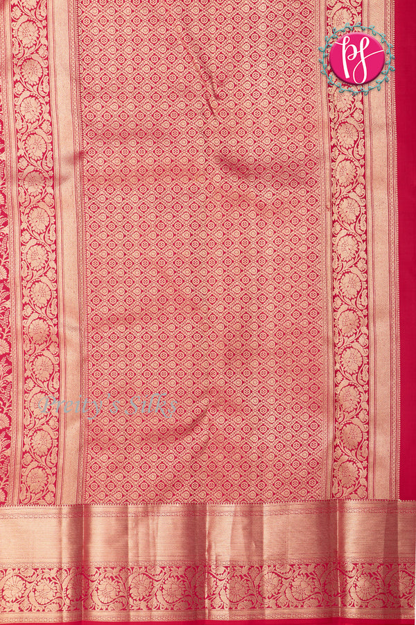 Pure Kanchipuram Silk Saree-Red-PA04486
