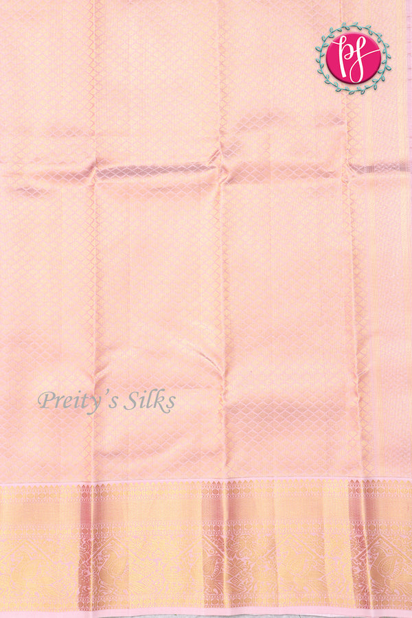 Pure Kanchipuram Silk Saree-Wine With Light Pink-PF81322