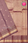 Half Pure Kanchipuram Silk Saree-Grayish-purple pink And Marron-PA25779