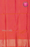 Pure Pochampally Soft Silk saree - Deep Navy Blue- Orangish Pink-PF02662