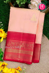 Pure Kanchipuram Silk Saree-Peach And Richmejentapink-PA23514