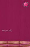 Pure Mysore Crepe Silk Saree-Brick orange And Darkpink-PF66917
