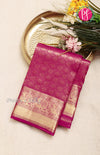 Pure KanchipuramBrocadeSilk Saree - Mejenta pink-PF58657