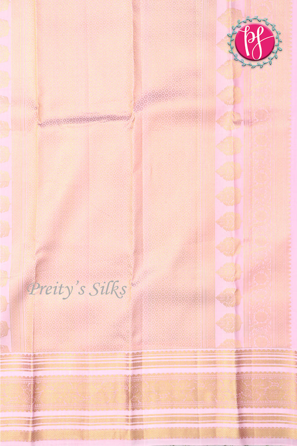 Pure Kanchipuram Silk Saree-Royalblue And Lightpink-PF81269