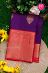Pure Kanchipuram Silk Saree-Purple And Red-PA23514