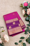 Pure Kanchipuram Silk Saree-Mejantapink-PA27124